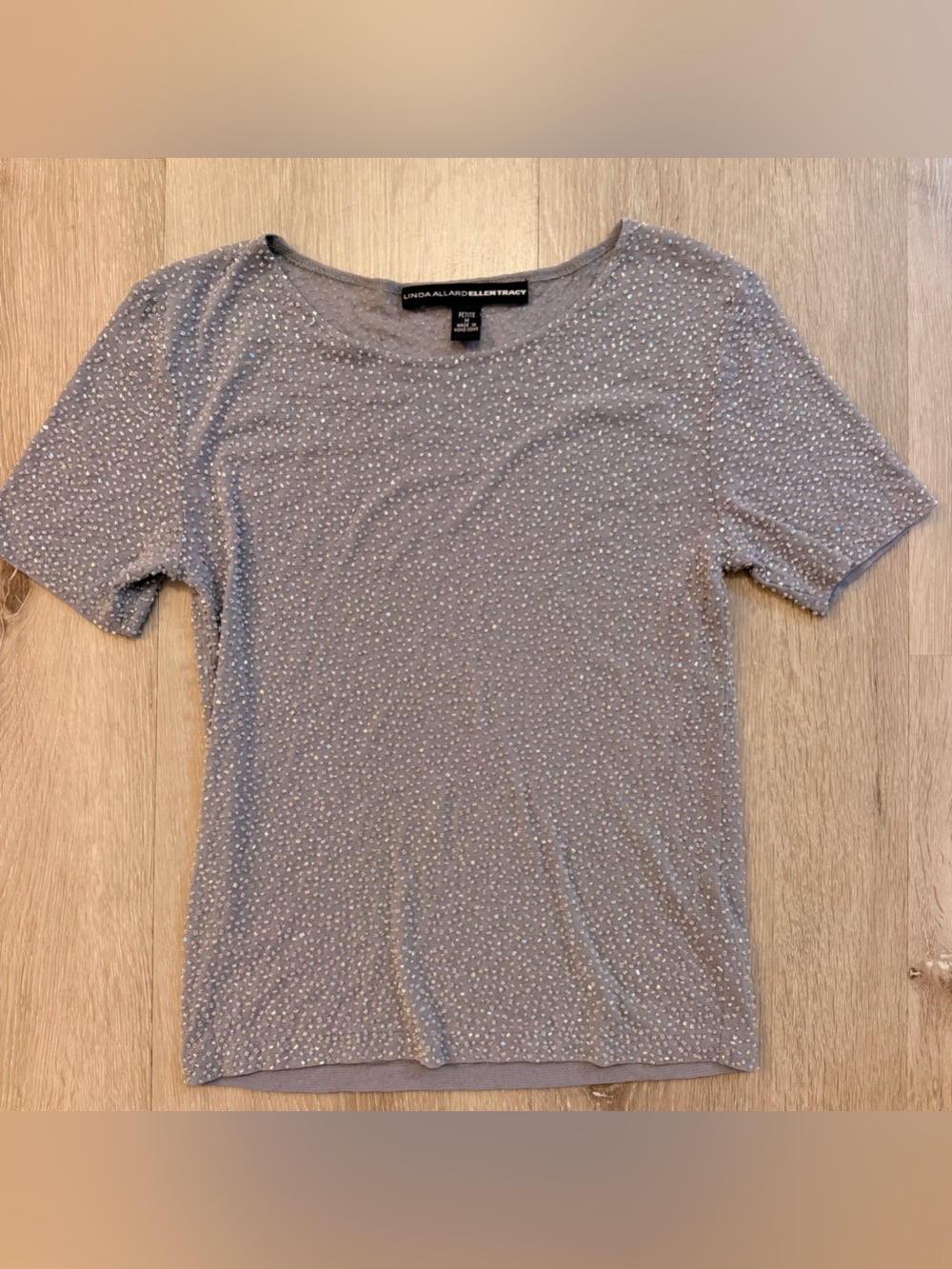 Vtg 90s Linda Allard Ellen Tracy Beaded Top • M